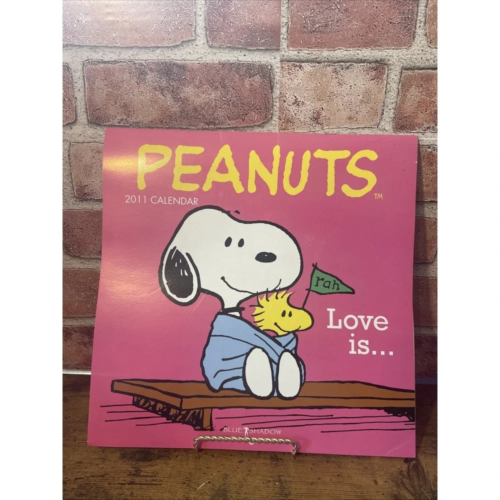 Snoopy Peanuts 16-Month Wall Calendar + 120 Stickers Lot Of 2 Calendars 2011-12